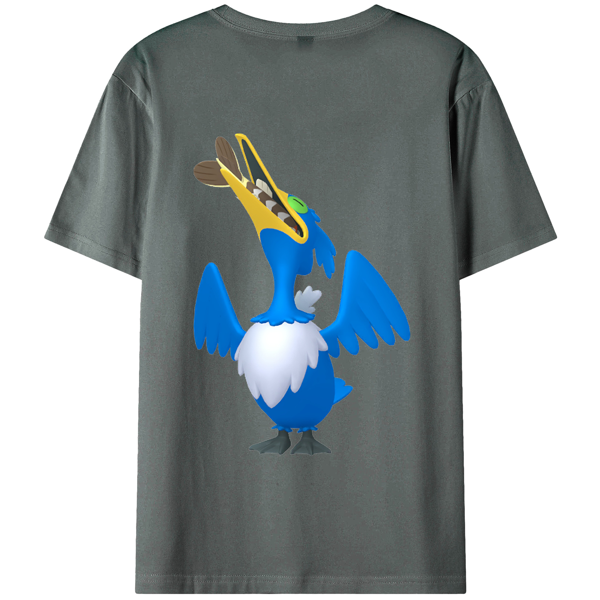 （画像用） ポケットモンスター Pokémon 綿100％ メンズ半袖Tシャツ（バックプリント） 通気性